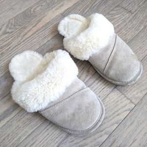 Nuknuuk suede sheepskin slippers, women's 7